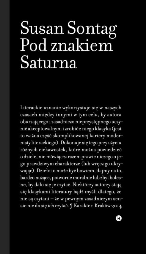 okładka Pod znakiem Saturna książka | Susan Sontag