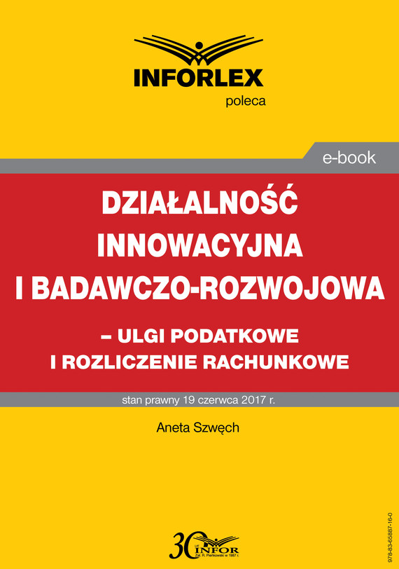 okładka Działalność innowacyjna i badawczo-rozwojowa - ulgi i rozliczenia rachunkoweebook | pdf | Aneta Szwęch