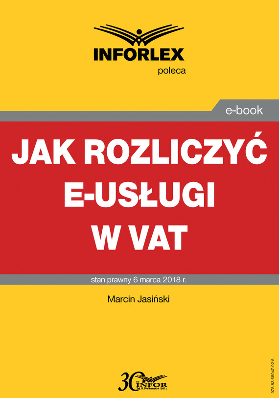 okładka Jak rozliczyć e-usługi w VATebook | pdf | Marcin Jasiński