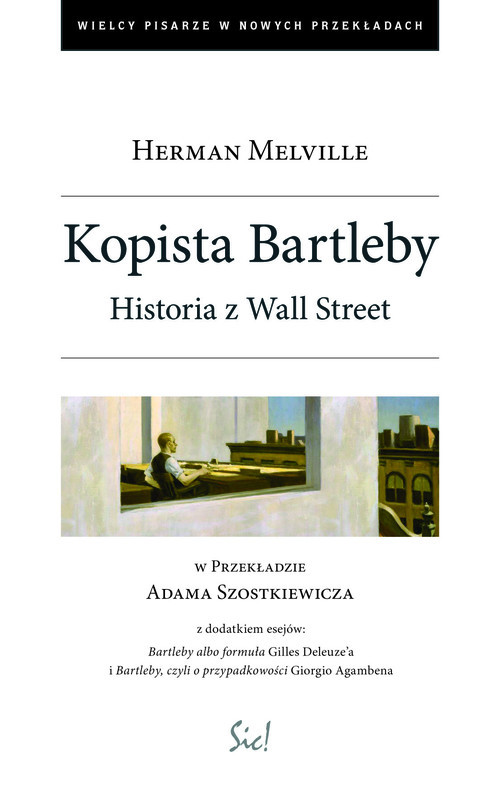 okładka Kopista Bartleby Historia z Wall Streat książka | Herman Melville
