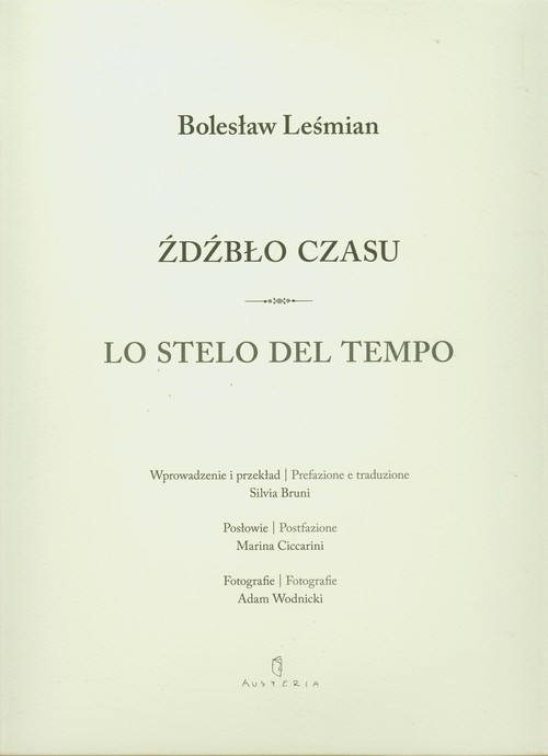okładka Źdźbło czasu Lo stelo del tempo książka | Bolesław Leśmian