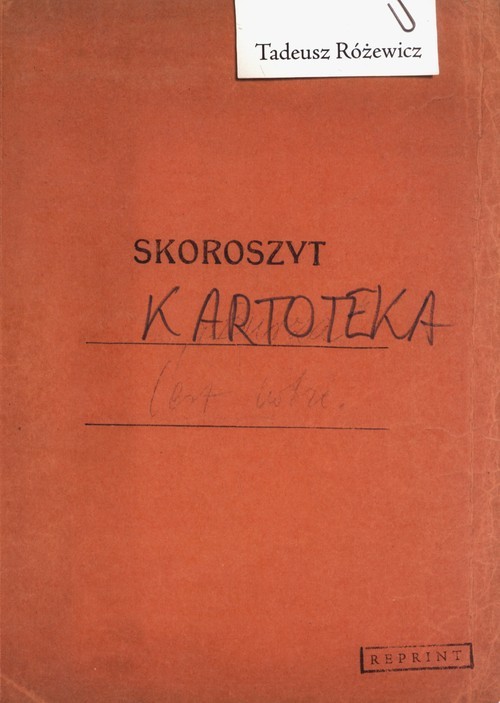 okładka Kartoteka Reprint książka | Tadeusz Różewicz