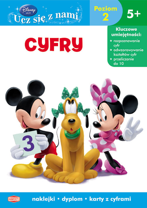 Disney Ucz się z nami Cyfry Poziom 2 UDB-3 Klub Przyjaciół Myszki Miki 5+