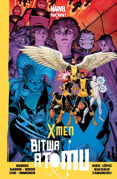 okładka X-Men - Bitwa Atomu książka | Brian Michael Bendis, Brian Wood, Aaron Jason