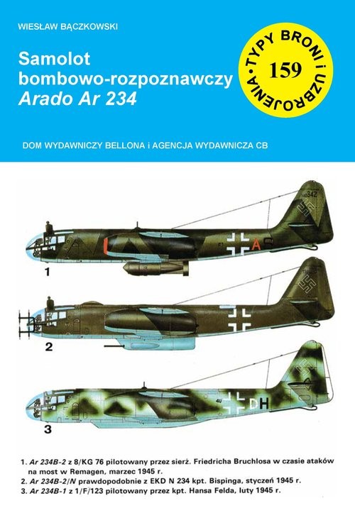 okładka Samolot bombowo-rozpoznawczy Arado Ar 234 książka | Bączkowski Wiesław
