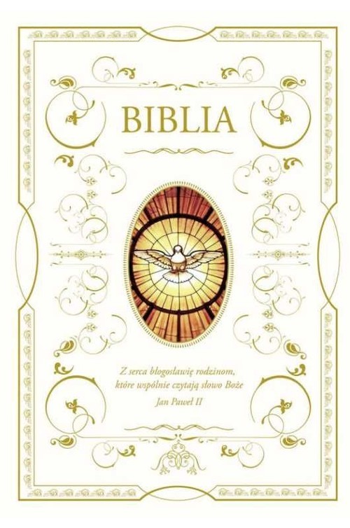 okładka Biblia domowa z białą obwolutą - wizerunek Ducha Świętegoksiążka |  | 