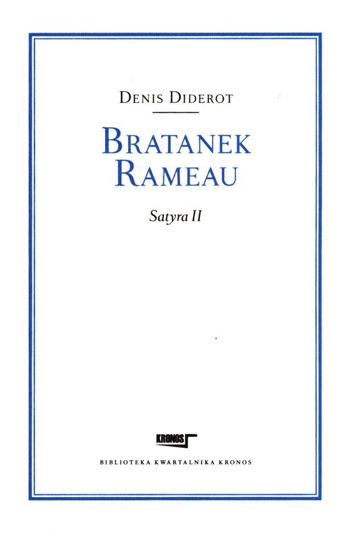 okładka Bratanek Rameau Satyra II książka | Denis Diderot
