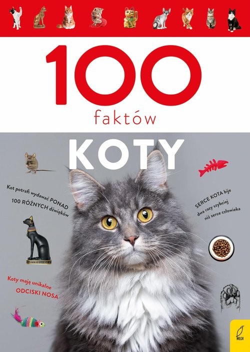 okładka 100 faktów Koty książka | Biegańska-Hendryk Małgorzata