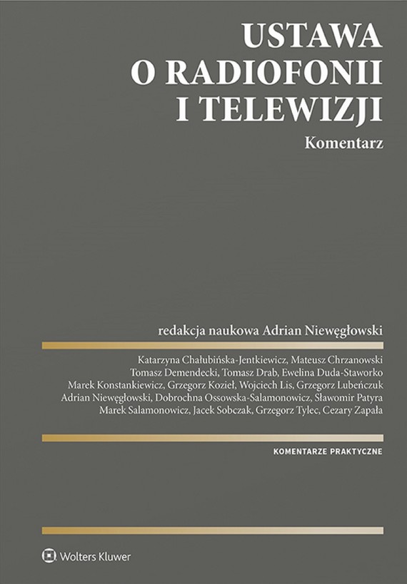 okładka Ustawa o radiofonii i telewizji. Komentarz (pdf)ebook | pdf | Opracowania Zbiorowe