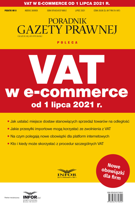 okładka VAT w e-commerce od 1 lipca 2021 r.ebook | pdf | Opracowania Zbiorowe