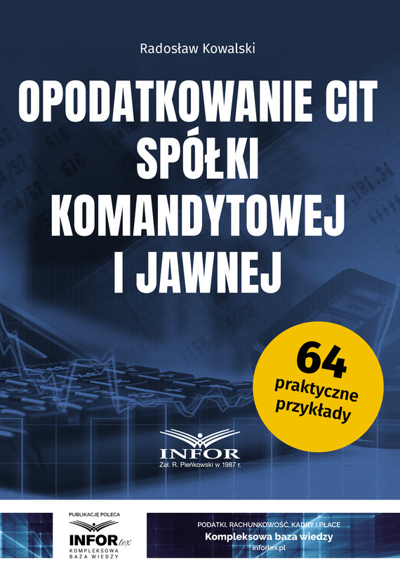 okładka Opodatkowanie CIT spółki komandytowej i jawnejebook | pdf | Radosław Kowalski