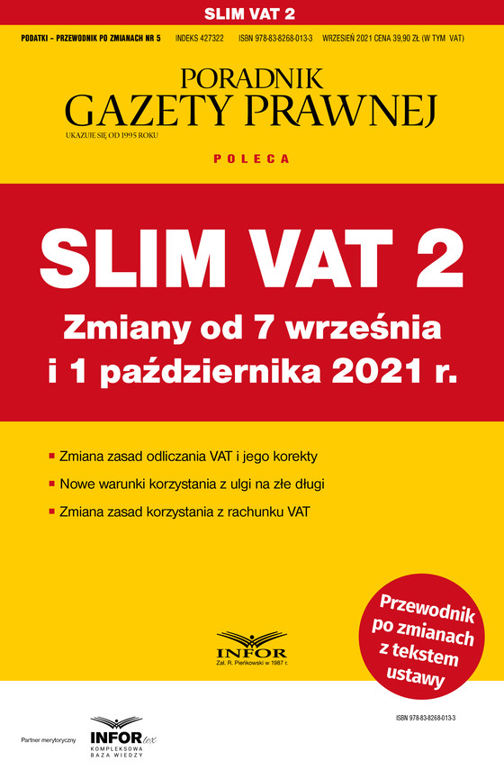 Slim VAT 2 zmiany od 7 września i 1 października 2021