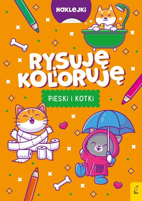 okładka Rysuję i koloruję Pieski i kotki książka