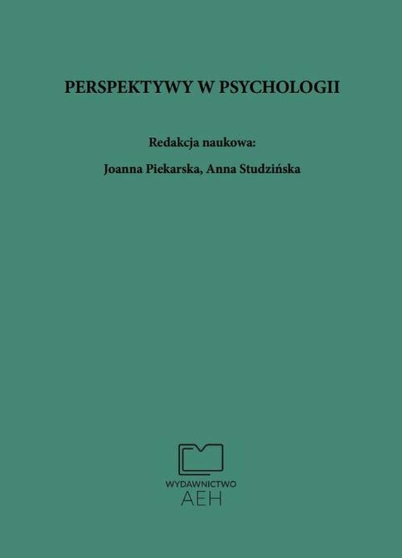okładka Perspektywy w psychologiiebook | pdf | Joanna Piekarska, Anna Studzińska
