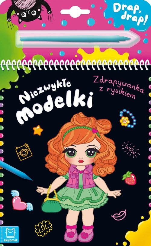 okładka Niezwykłe modelki Zdrapywanka z rysikiem książka | Anna Podgórska