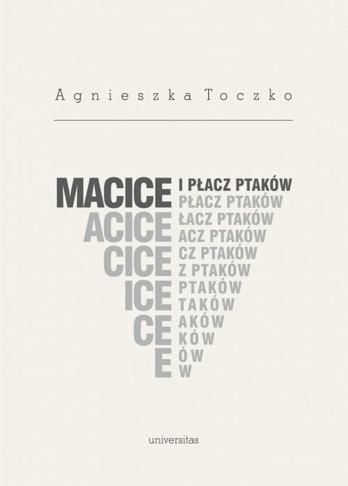 okładka Macice i płacz ptaków książka | Agnieszka Toczko