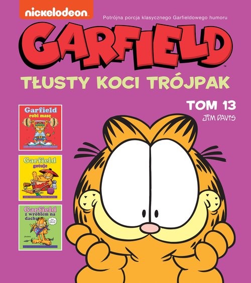 okładka Garfield Tłusty koci trójpak Tom 13 książka