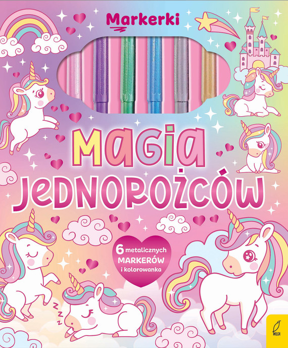okładka Magia jednorożców. Markerki książka