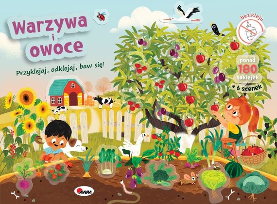 okładka Warzywa i owoce. Przyklejaj odklejaj baw się! książka | Opracowanie zbiorowe