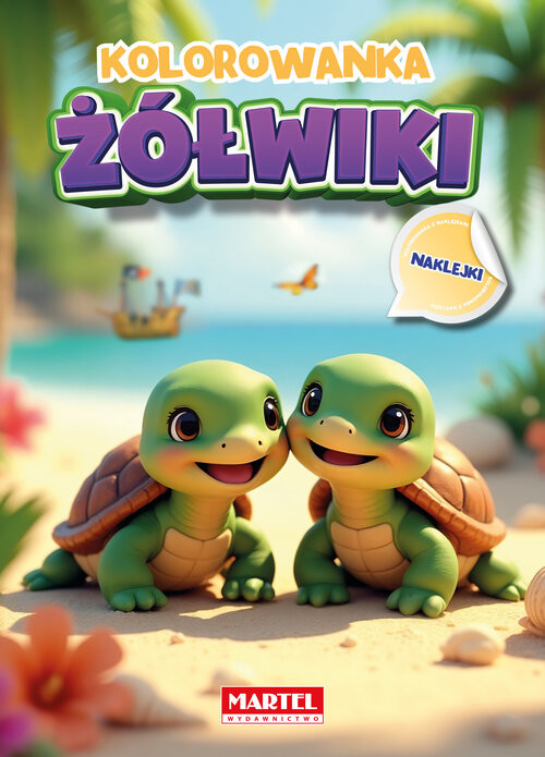 okładka Kolorowanka Żółwiki z naklejkami książka