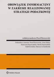 Obowiązek informacyjny w zakresie realizowanej strategii podatkowej (pdf)