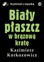 Biały płaszcz w brązową kratę
