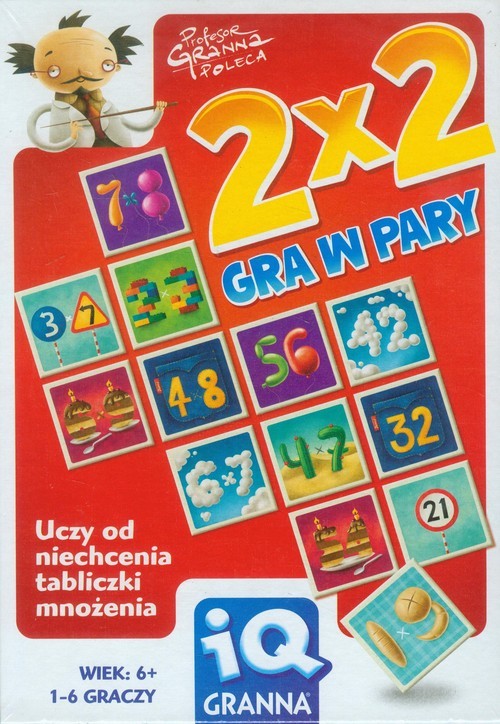 okładka Gra w pary 2 x 2 Uczy od niechcenia tabliczki mnożenia książka