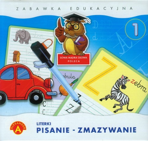 okładka Pisanie-zmazywanie 1 Literki Zabawka edukacyjna książka