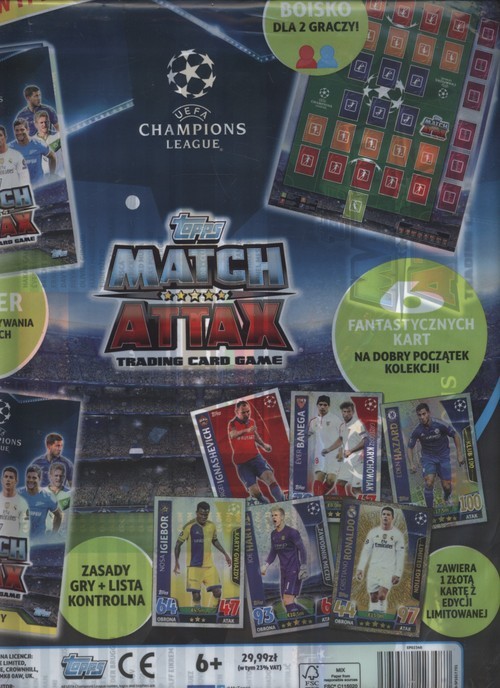 okładka Topps Match Attax Liga mistrzów Zestaw startowy książka