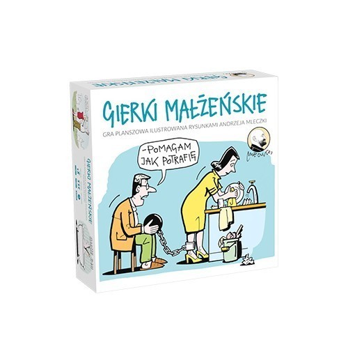 okładka Gierki małżeńskie Gra Gra planszowa ilustrowana rysunkami Andrzeja Mleczki książka