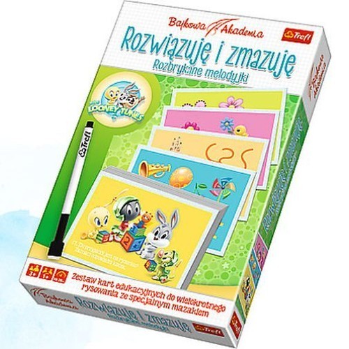 okładka Bajkowa Akademia Rozwiązuję i zmazuję Rozbrykane melodyjki książka