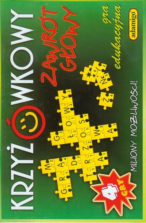 okładka Krzyżówkowy zawrót głowy Gra edukacyjna książka