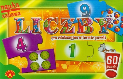 okładka Liczby Gra edukacyjna w formie puzzli książka