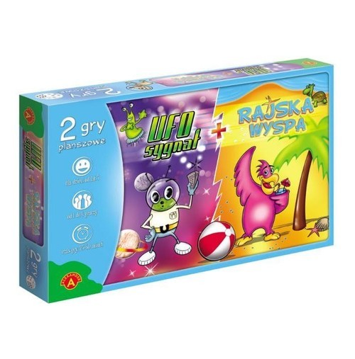 okładka UFO sygnał / Rajska wyspa 2 gry planszowe książka