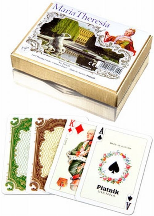 okładka Karty do gry Piatnik 2 talie lux Maria Teresa książka