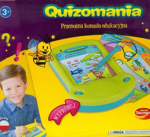 okładka Quizomania Przenośna konsola edukacyjna książka