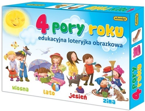 okładka 4 pory roku Edukacyjna loteryjka obrazkowa książka