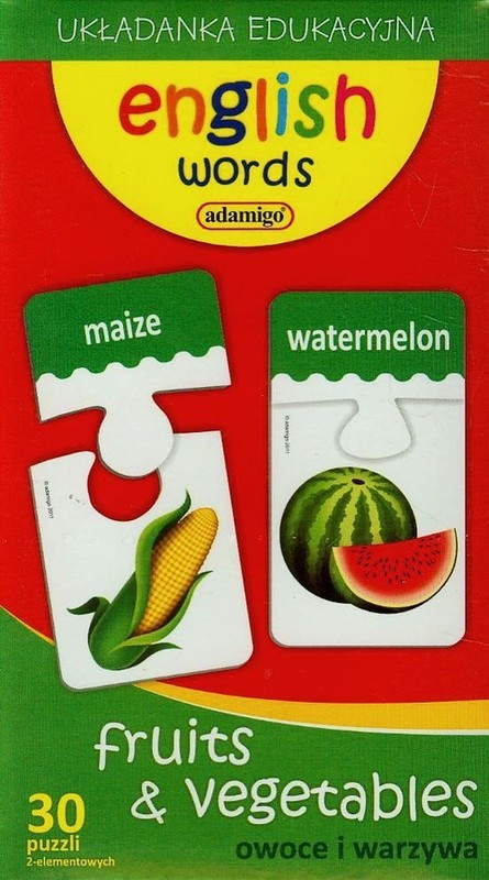 okładka English words fruits & vegetables owoce i warzywa książka