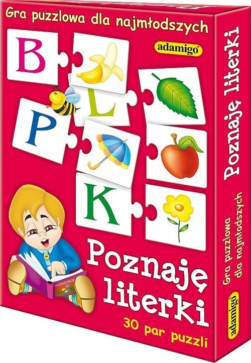 okładka Poznaję literki Gra puzzlowa książka | Antonina Kwasek