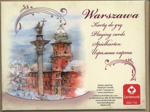 okładka Warszawa Akwarele talia 55 listków książka