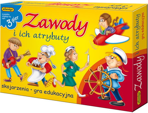 okładka Zawody i ich atrybuty - gra edukacyjna książka