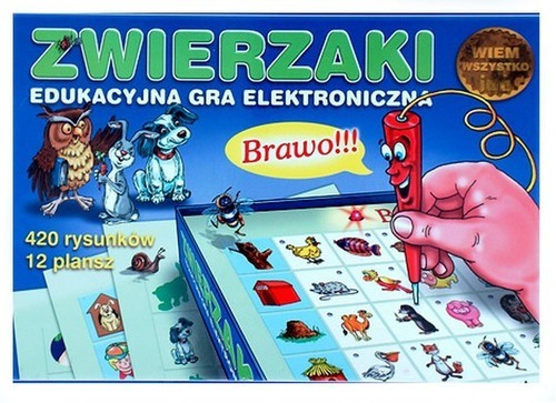 okładka Zwierzaki Edukacyjna gra elektroniczna książka
