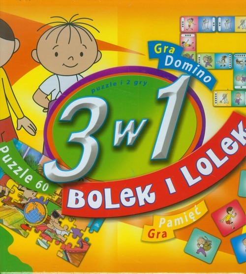 okładka 3 w 1 Bolek i Lolek Puzzle i 2 gry książka
