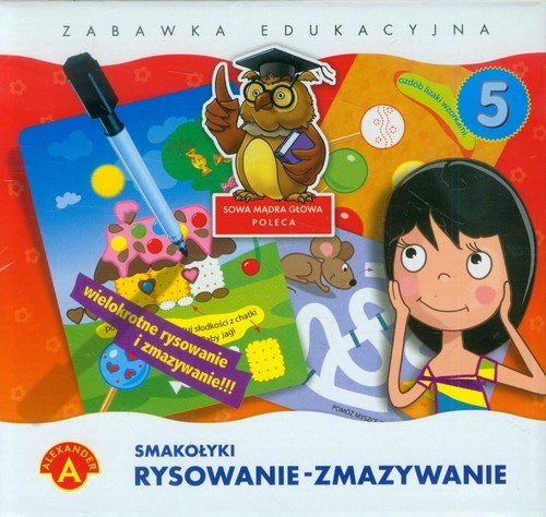 okładka Rysowanie-zmazywanie 5 Smakołyki Zabawka edukacyjna książka