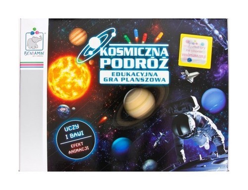 okładka Kosmiczna podróż Edukacyjna gra planszowa książka