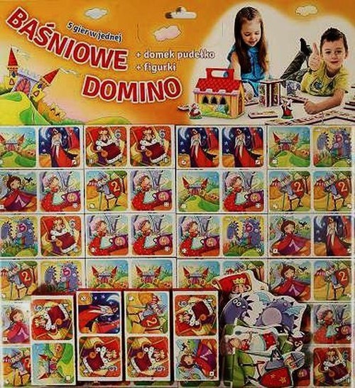 okładka Baśniowe domino domek pudełko + figurki książka