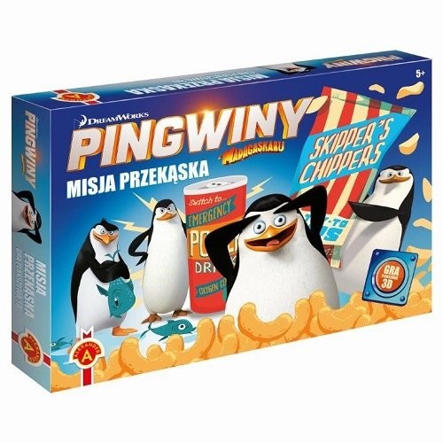okładka Gra 3D Misja Przekąska Pingwiny z Madagaskaru książka