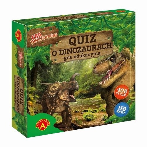 okładka Quiz o dinozaurach - Era dinozaurów Gra edukacyjna książka