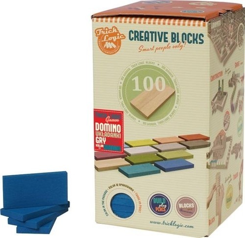 okładka Trick Logic Kreatywne płytki Zestaw dodatkowy 100 elementów Ciemny Lazur książka