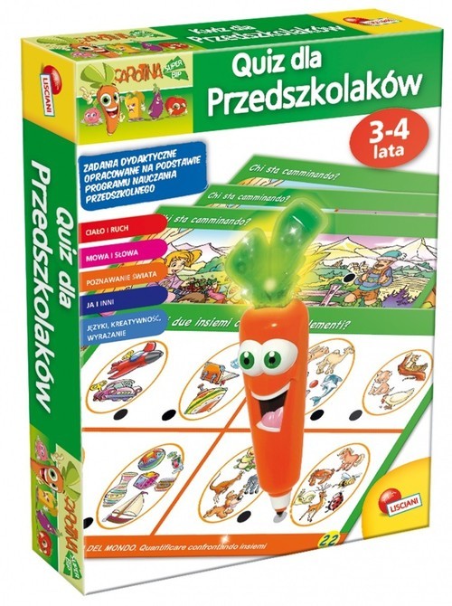 okładka Carotina Quiz dla przedszkolaka 3-4 lata książka